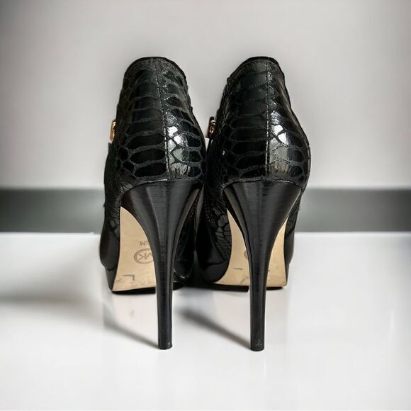 MICHAEL Michael Kors York Platform Black Ankle Booties - Sz 7.5 - Picture 8 of 9